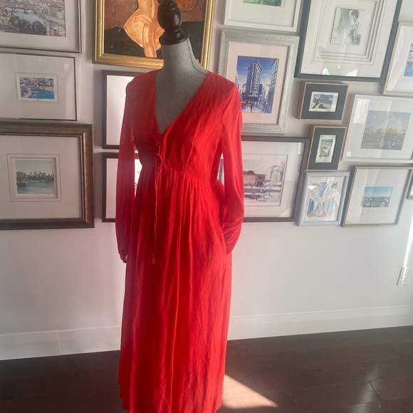 MaxMara red linen dreds NEW - Picture 5 of 5